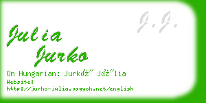 julia jurko business card